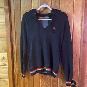 Aviator Nation UNISEX Prism Split Neck Hoodie SM